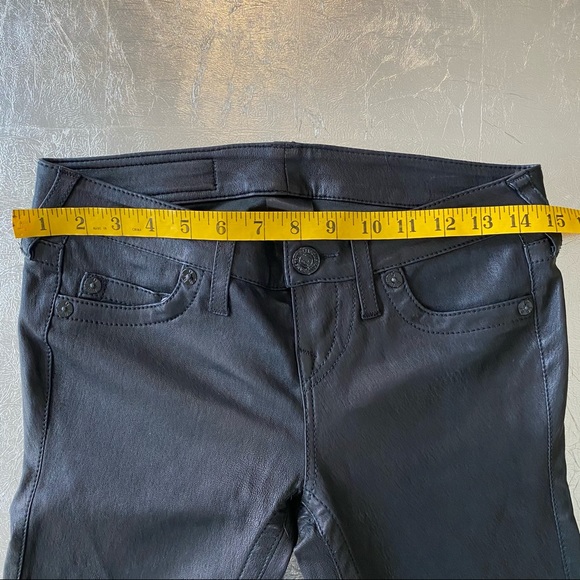 True Religion Vintage Real Leather Jeans Sz 25 - Picture 13 of 16